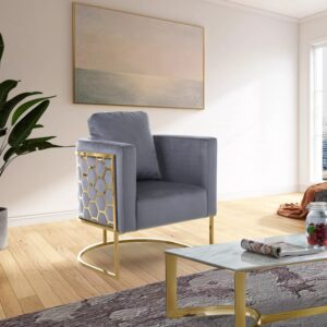 Casa Grey Velvet Chair