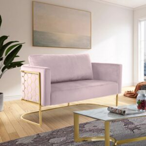 Casa Pink Velvet Loveseat