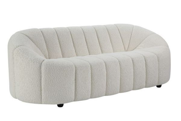 Osmash White Teddy Sherpa Sofa