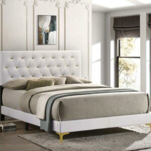 Kendall White Queen Size Bed