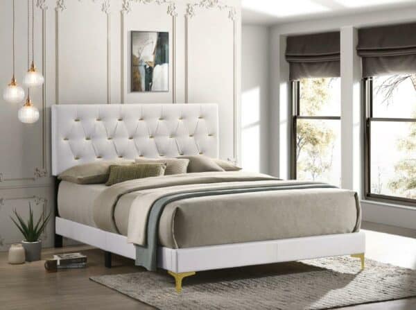 Kendall White Queen Size Bed