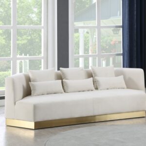 Marquis Cream Velvet Sofa