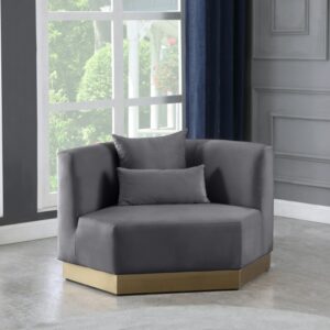 Marquis Grey Velvet Chair