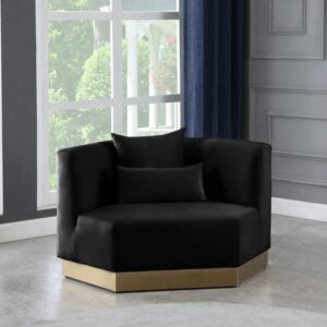 Marquis Black Velvet Chair