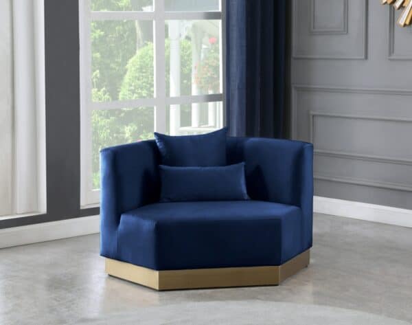 Marquis Navy Blue Velvet Chair