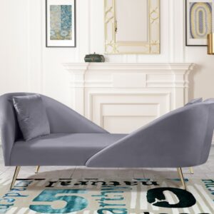 Nolan Grey Velvet Chaise