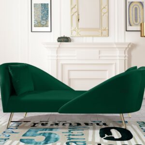 Nolan Green Velvet Chaise