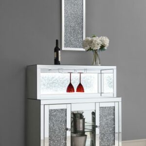 Mirrored Crushed Glass Wine Cabinet