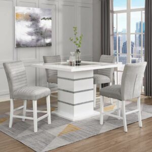 Elizaveta 5 Pc Counter Height Table Set