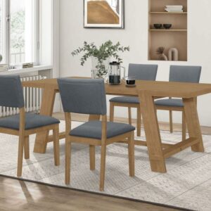 Sharon 5-piece Rectangular Trestle Base Dining Table Set