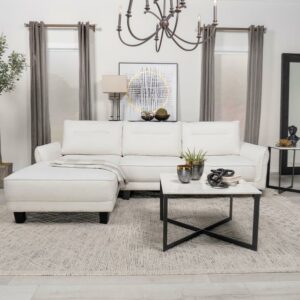 Caspian Upholstered Curved Arms Sectional Sofa