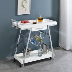Modern White Bar Cart