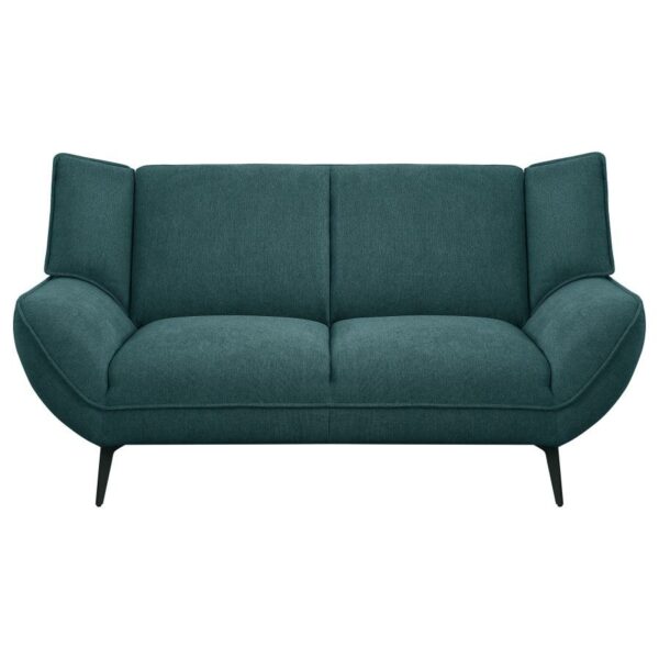 Mid-Century Modern Teal Love Seat - Image 2