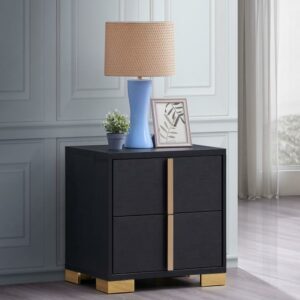 Marceline 2-drawer Nightstand Black