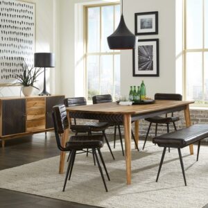 Partridge 7-piece Rectangular Dining Set Natural Espresso
