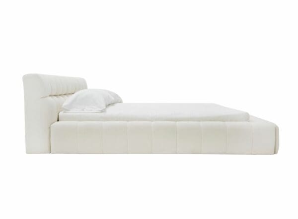 Divani Casa Tyree - Queen Modern Tufted Off-White Fabric Bed - Image 3