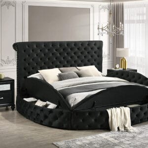 BRIGITTE Black Queen BED FRAME