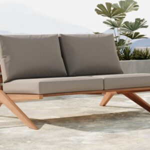 Tahiti Water Resistant Grey Fabric Outdoor Sofa