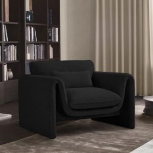 Stylus Boucle Black Fabric Chair