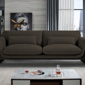 Stylus Boucle Brown Fabric Sofa