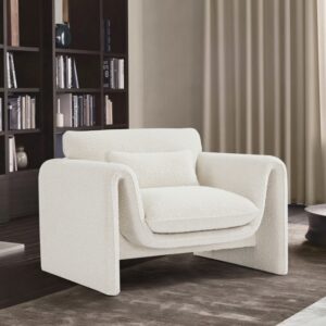 Stylus Boucle Cream Fabric Chair