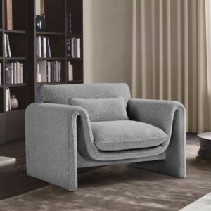 Stylus Boucle Grey Fabric Chair