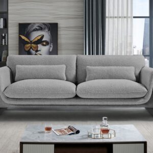 Stylus Boucle Grey Fabric Sofa