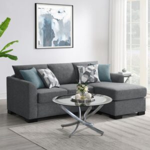 Storey Grey Upholstered Sleeper Sectional Chaise