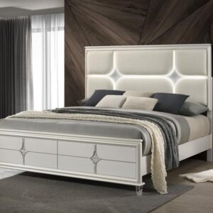 Olivia Queen Panel Bed LED