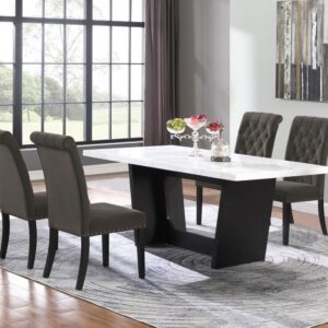 Sherry 5-piece Marble Top Dining Table Set