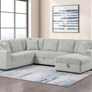 Devonshire Grey Sleeper Storage Sectional