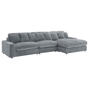Blaine 3 Piece Upholstered Reversible Chaise Sectional