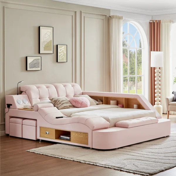 9013 Pink King Bed