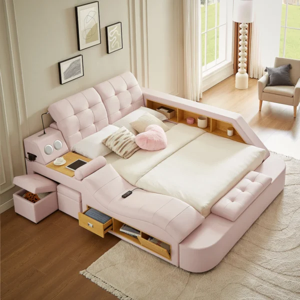 9013 Pink King Bed - Image 4
