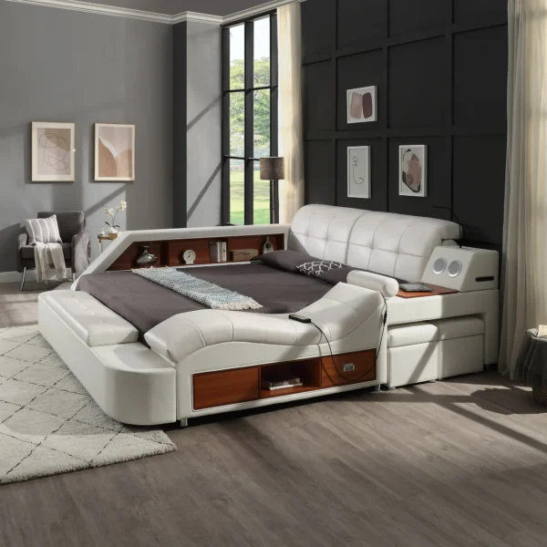 9015 White King Bed - Image 2