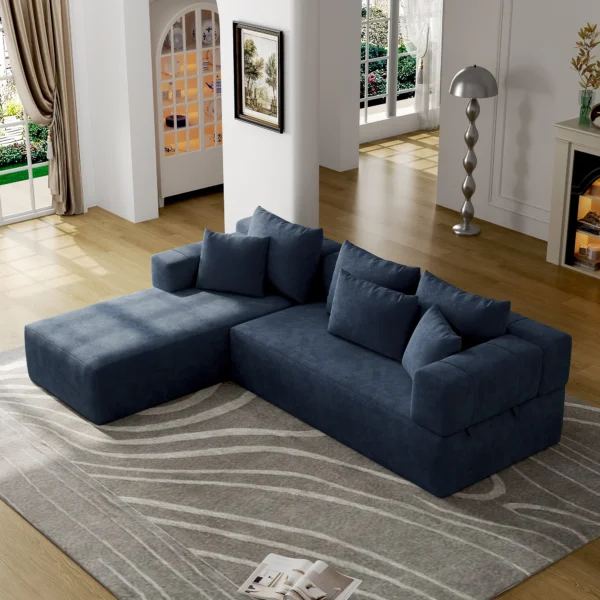 8090 BLUE SECTIONAL - Image 4