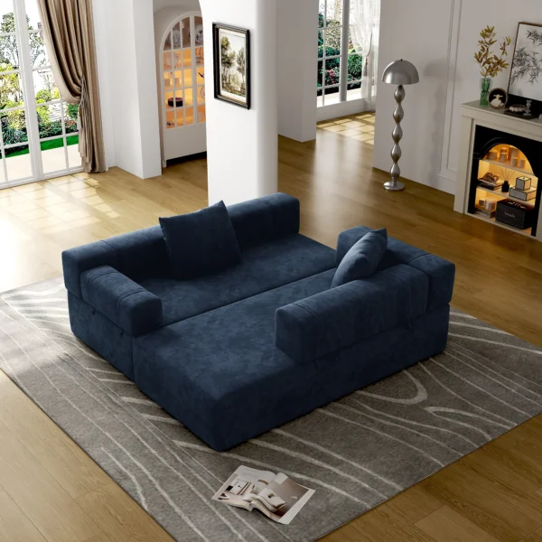 8090 BLUE SECTIONAL - Image 3
