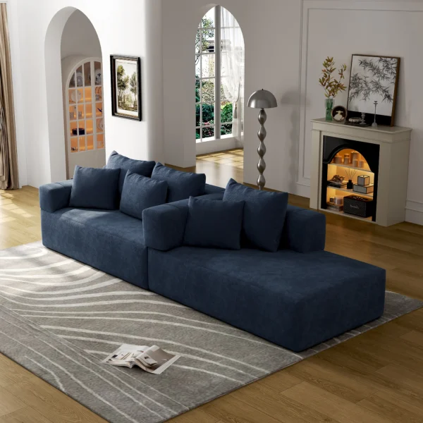 8090 BLUE SECTIONAL - Image 2