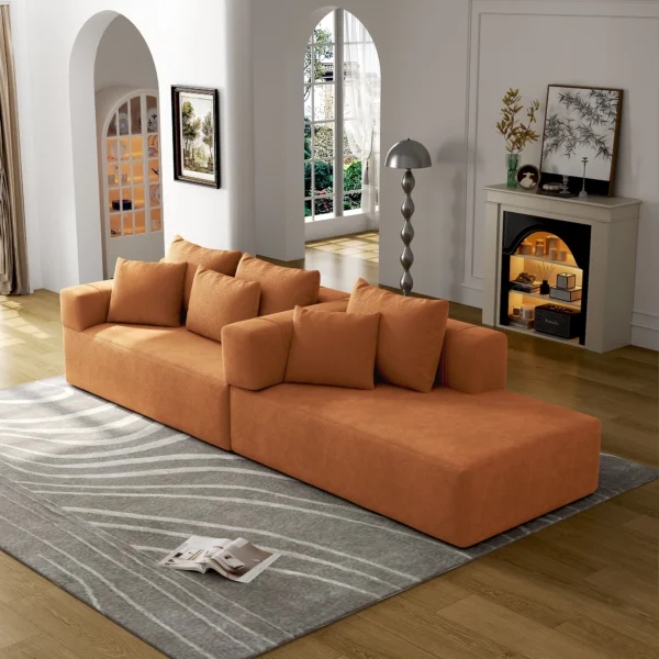 8090 Orange Sectional - Image 3