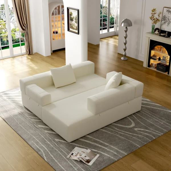 8090 White Sectional - Image 3