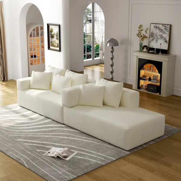 8090 White Sectional - Image 4