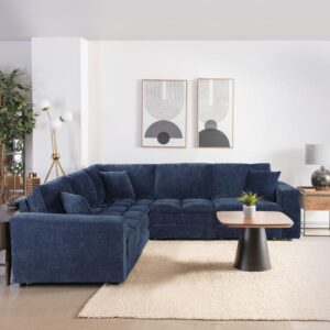Atlantic 5 Piece Blue Sectional