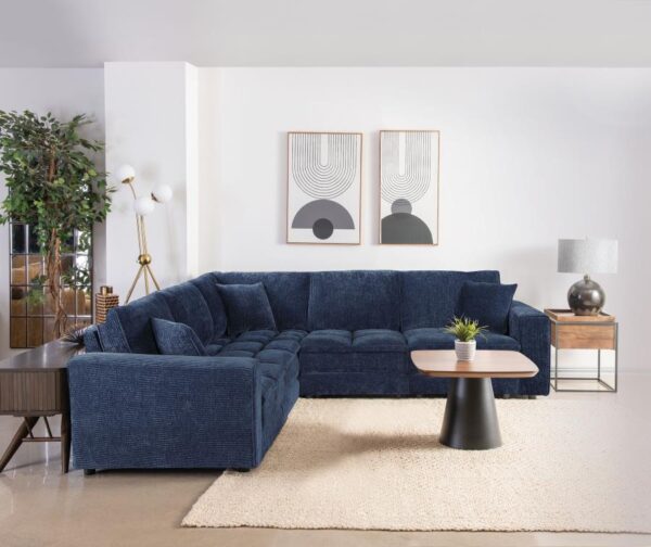 Atlantic 5 Piece Blue Sectional