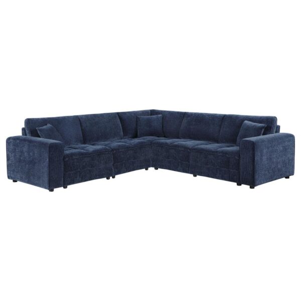 Atlantic 5 Piece Blue Sectional - Image 3