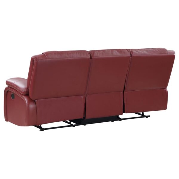 Camila Red Leatherette Reclining Living Room Collection - Image 7