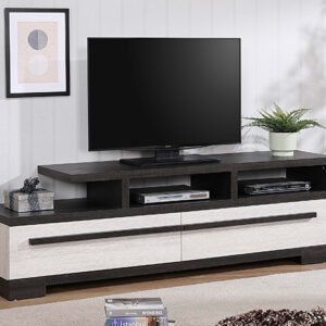 Remington White/ Black TV Stand