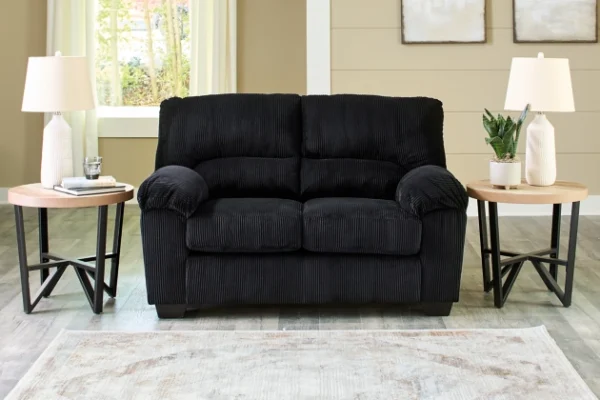 SimpleJoy Black Love Seat