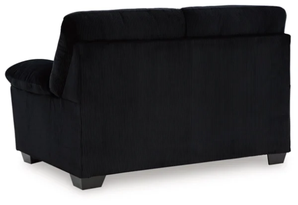 SimpleJoy Black Love Seat - Image 2