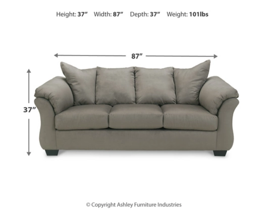 Darcy Grey Sofa - Image 2