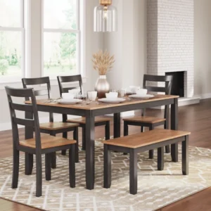 Gesthaven Natural Brown Dining Room Table Set